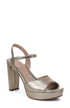Naturalizer Marigold Ankle Strap Platform Sandal in Patina Pewter at Nordstrom, Size 8.5