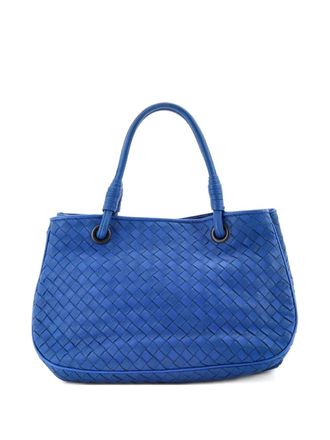Bottega Veneta Open Shopping Intrecciato Nappa Small tote bag - women - Calf Leather - One Size - Blue