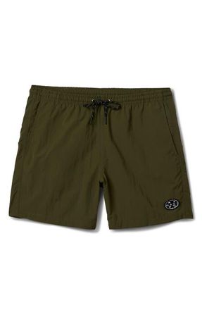 Maui and Sons Skyburn Adventure Drawstring Shorts in Olive at Nordstrom, Size Xx-Large