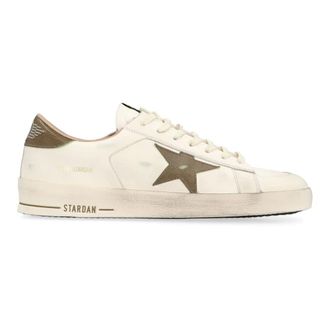 Golden Goose Sneakers, male, White, Size: 10 US Stardan Low-Top Sneakers