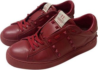 Valentino Garavani Red leather Rockstud 11 Untitled trainers Size 39.5
