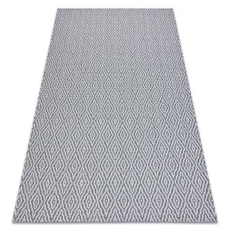 RugsX Rugsx - Alfombra Casa Eco Sisal Boho Diamantes 22084 Antracita / Crema, Alfombra Reciclada Grey 133x190 Cm