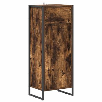 vidaXL Gabinete De Ba&ntilde;o Roble Humo 40 X 30 X 100 Cm Vidaxl