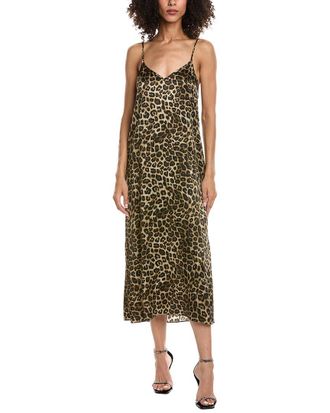 The Kooples Grand Leo Classic Leo Silk Maxi Slip Dress