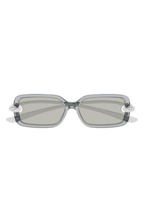 Bottega Veneta 56mm Rectangular Sunglasses in Grey at Nordstrom