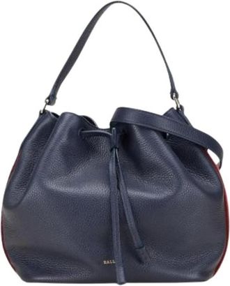 Bally Pre-owned Bucket Bags, female, Blue, Size: ONE SIZE Pre-owned Leather Bucket Bag