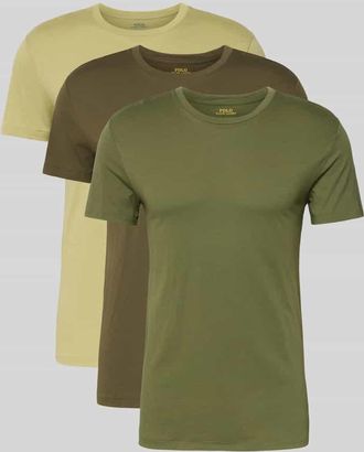 Ralph Lauren Slim Fit T-Shirt aus reiner Baumwolle im 3er-Pack in Khaki, Gr&ouml;&szlig;e XXL