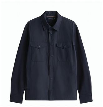 Tommy Hilfiger Mix Media Overshirt With Contrasting Textures