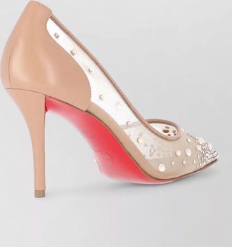 Christian Louboutin high heel pumps pointed toe embellished