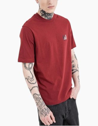 Armani Mens Armani Exchange Mens T-Shirts Milano Basic AX Print Tee - Red - Size: 44