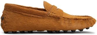 Tod's Gommino calf-hair loafers - men - Calf Hair/Calf Leather/Calf Hair/Rubber - 11 - Brown