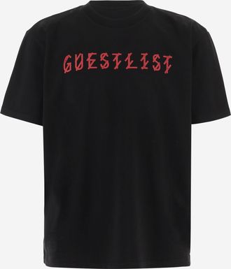 44 Label Group T-shirt in cotone con lista degli ospiti di 44 Label Group