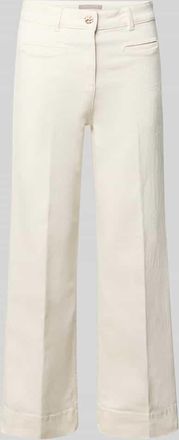 Christian Berg Cropped Jeans mit Paspeltaschen in Ecru, Gr&ouml;&szlig;e 34