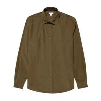 Sunspel Camicia in velluto a coste sottili - - Shirts - Uomo - Verde - M