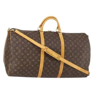 Louis Vuitton Pre-owned Weekend Bags, female, Brown, Size: ONE SIZE Pre-owned Canvas Weekend Bag