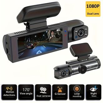 OEM C&aacute;mara De Salpicadero Delantera Y Trasera Para Coches, Con Visi&oacute;n Nocturna, Resoluci&oacute;n 1080p, Para Uso Dentro Y Fuera Del Veh&iacute;culo, Grabaci&oacute;n De Aparc