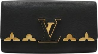 Louis Vuitton Pre-owned Wallets, female, Black, Size: ONE SIZE Pre-owned Vintage Leather Wallet