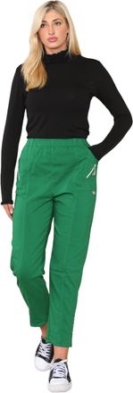Generic Ladies Womens Full Length Cherry Berry Trousers - Bottom Slim Summer Pants Elasticated Italian Casual Pants Joggers Plus 10-24 (Jade Green, 14)