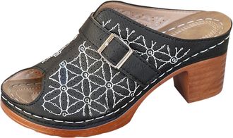 Generic Large Open Toe High Heeled Slippers for European and American Foreign Trade, Women Sandals with Thick Heel and Buckle, Fashion Sandals with High Heels