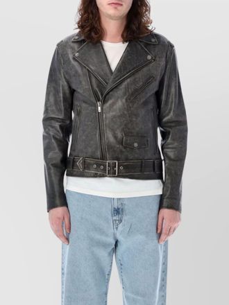 Golden Goose leather biker jacket