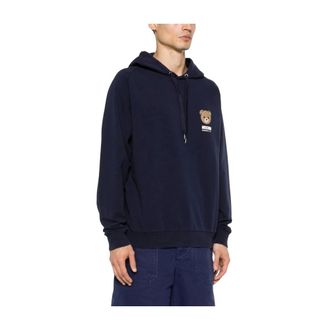 Moschino Hoodies, male, Blue, Size: M Sweatshirt