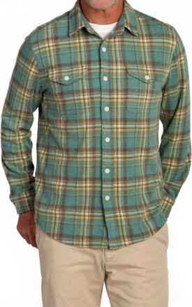 True Grit Cedar Creek Plaid Knit Shirt In Green
