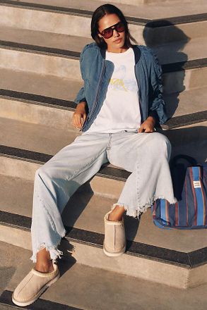 Pilcro The Adi Regenerative Cotton Mid-Rise Flare Jeans by Pilcro