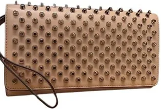 Christian Louboutin Beige Long Wallet (Tri-Fold) (Pre-Owned)