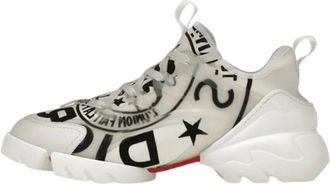 Dior Neoprene White Rubber D-Connect Sneakers Size 36