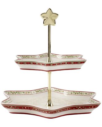Villeroy & Boch Christmas Holly Two-Tier Server