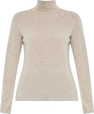 Max Mara Cashmere Turtleneck Meana - Dames - Cashmere truien - Beige - XL - Truien & Vesten