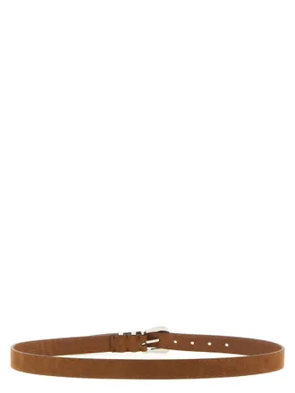 Brunello Cucinelli Metal Toe Cap Belt - brown