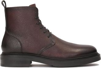 Kazar Maroon veterschoenen erwt lederen laarzen - Heren - Veterlaarzen - Bruin - 41 EU - Leer - Schoenen