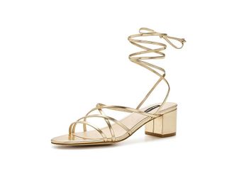 Nine West Aloud Womens Sandals Gold : 9.5 M, Faux Leather
