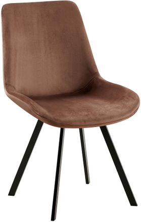 Clp Silla De Comedor Lewes De Terciopelo Marr&oacute;n