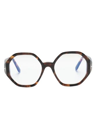 Tom Ford Eyewear Bril met geometrisch montuur - Bruin