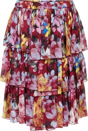 Iceberg Geplooide Comfortabele Rok - Dames - Midirokken - Veelkleurig - 2XS - Rokken