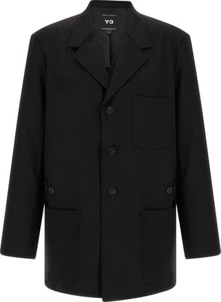 Yohji Yamamoto Wool Chore Coat - Heren - Zomerjassen - Zwart - XL - Wol - Jassen