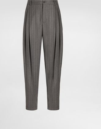 Dolce & Gabbana Pinstripe Virgin Wool Trousers - Man Collection 46