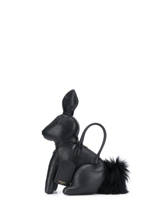Thom Browne Borsa a forma di coniglio in pelle di vitello - Nero