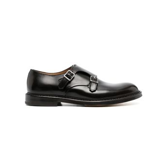Doucal's Doppiafibbia Nero leren schoenen - Heren - Nette schoenen - Zwart - 40 EU - Schoenen