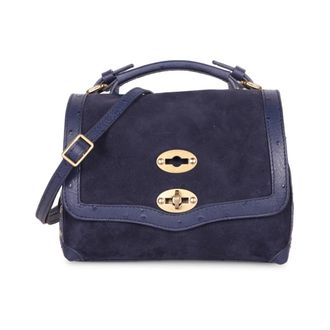 Zanellato Postina Handtas - Dames - Handtassen - Blauw - ONE Size - Leer - Tassen
