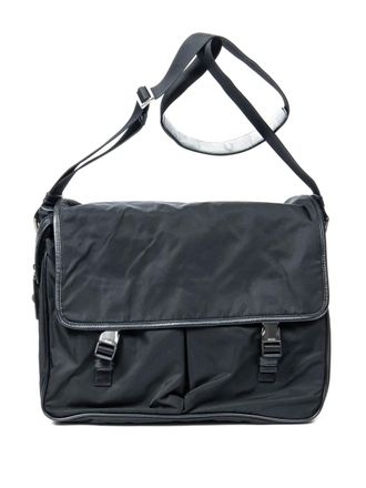 Prada large buckled shoulder bag - Black