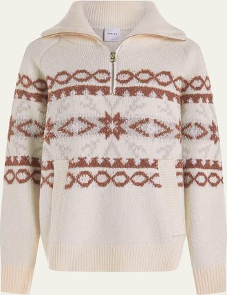 Varley Cai Fair Isle Half-Zip Pullover