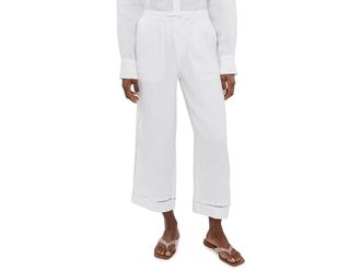 Splendid Stella Linen Trim Pants Womens Clothing White : XL (Womens 14-16) 25, Linen/Viscose