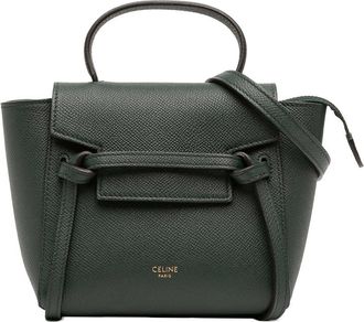 Celine Pre-owned Celine Pico Grained Calfskin Belt Bag Ladies S LM 4220