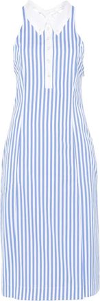 Thom Browne Abito midi a righe - Blu