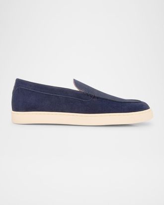 Brunello Cucinelli Men & apos;s Hybrid Venetian Suede Slip-Ons