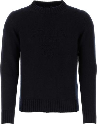 Prada Midnight Blue Wool Blend Sweater