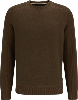 HUGO BOSS Groene Bos Ronde Hals Sweater - Heren - Ronde hals truien - Groen - M - Truien & Vesten